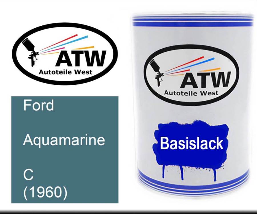 Ford, Aquamarine, C (1960): 500ml Lackdose, von ATW Autoteile West.